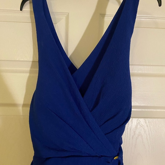 NWT long criss cross back blue dress - Picture 3 of 5